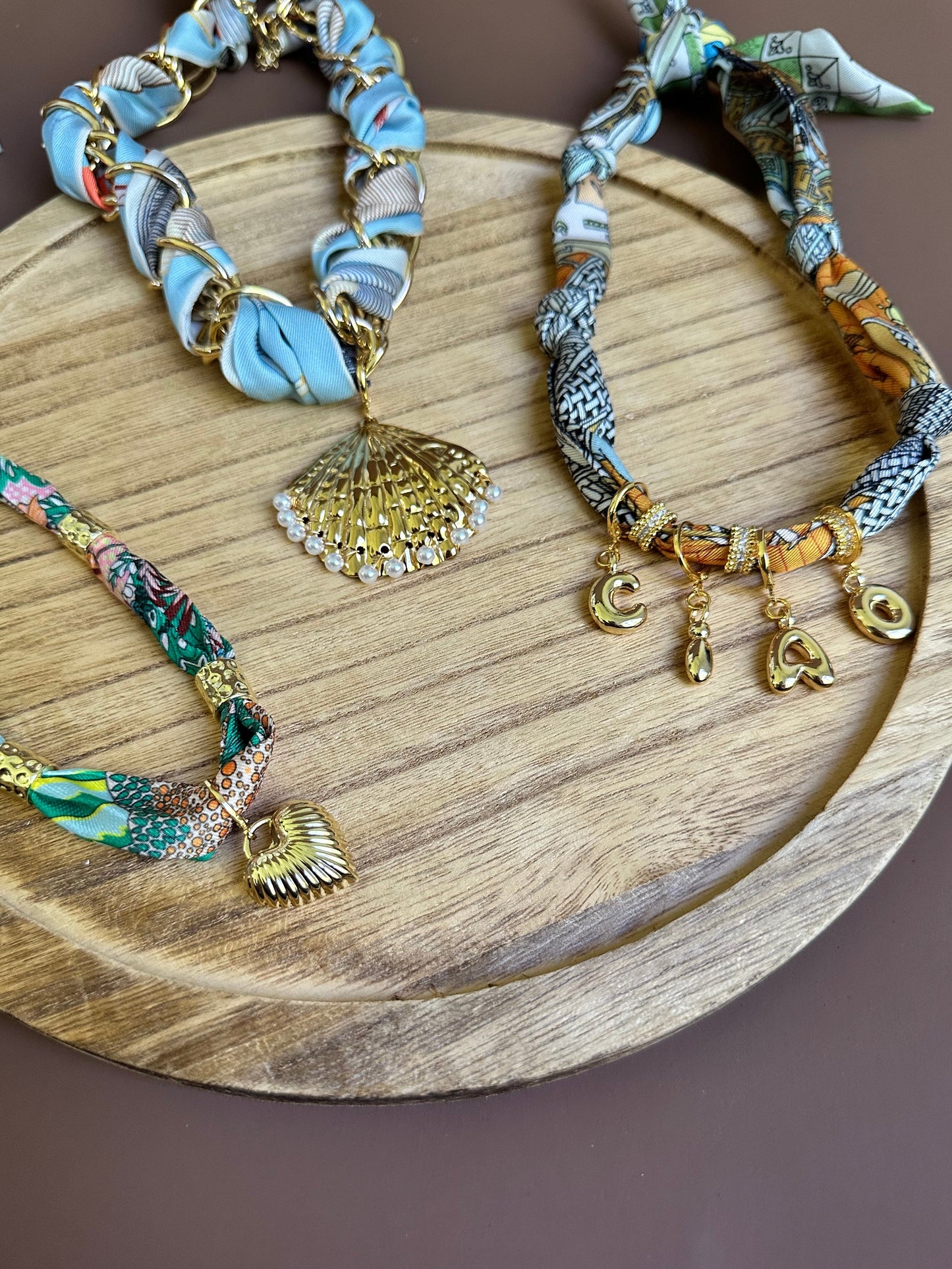 Santorini Seashell Scarf Necklace