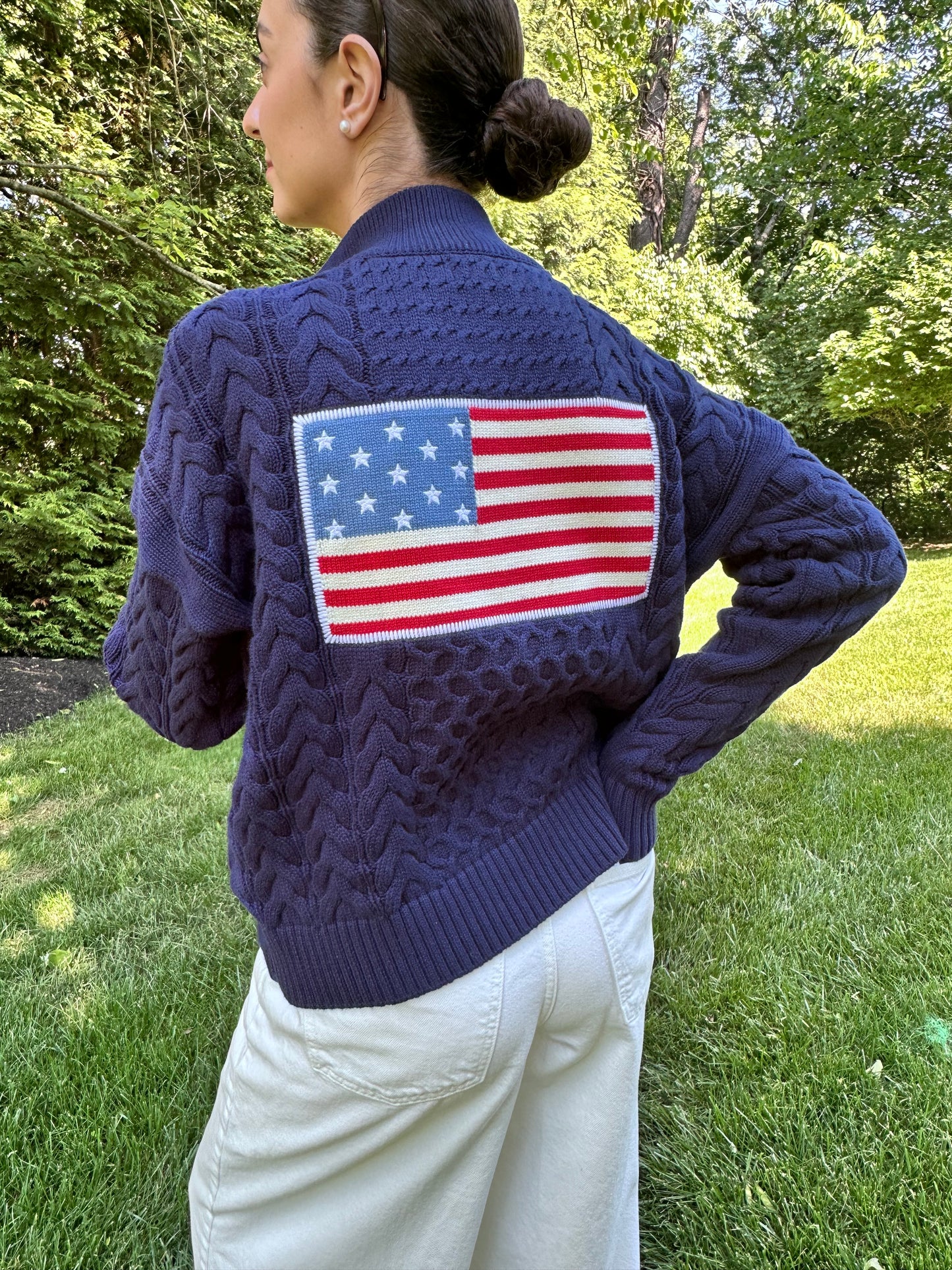 Amelia American Flag Quarter-Zip