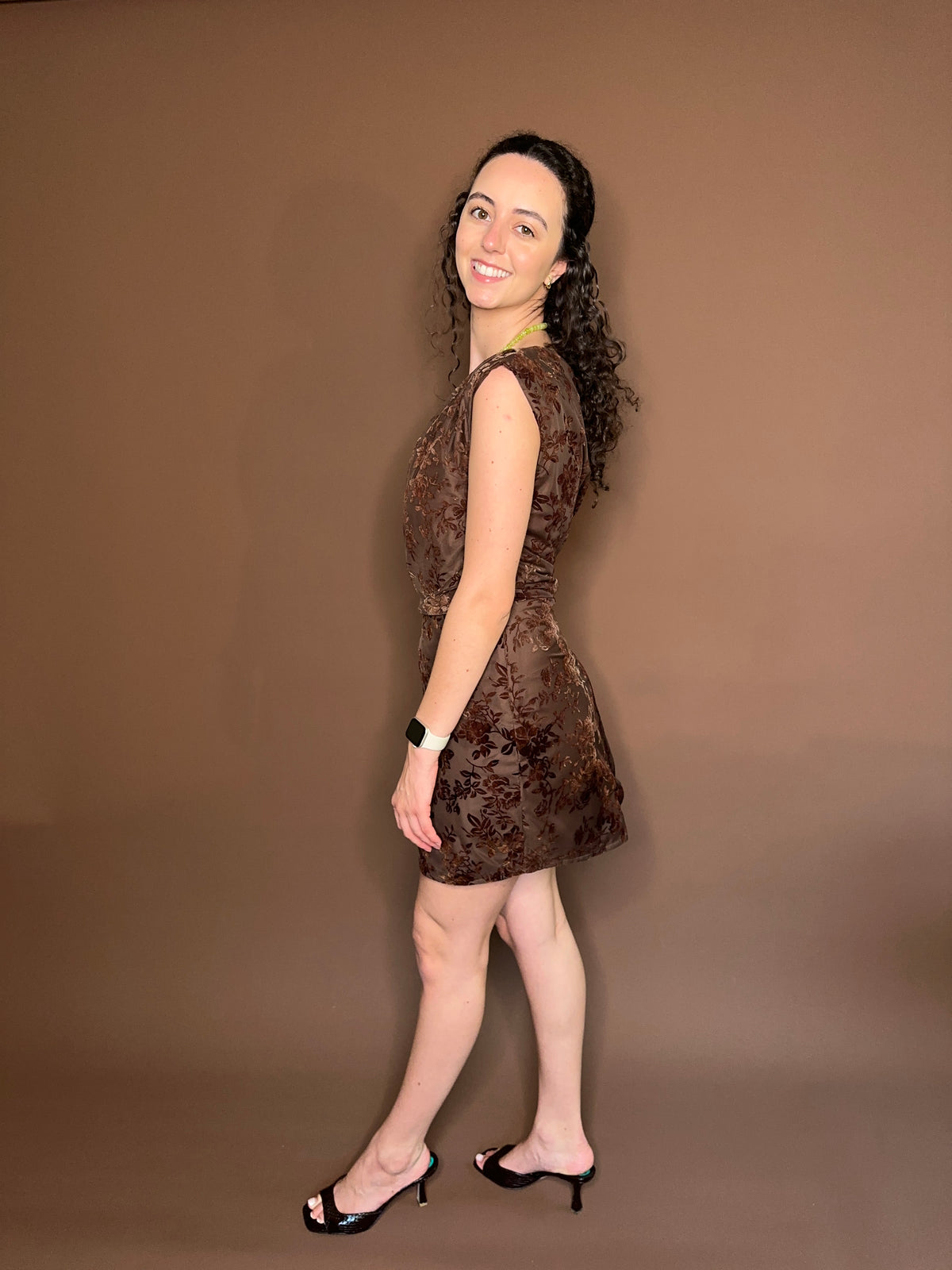 Brynn Floral Velvet Mini Dress