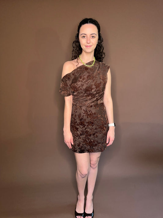 Brynn Floral Velvet Mini Dress