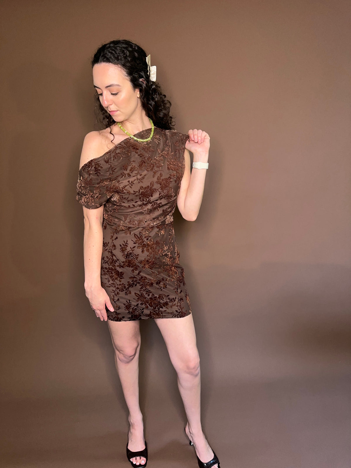 Brynn Floral Velvet Mini Dress