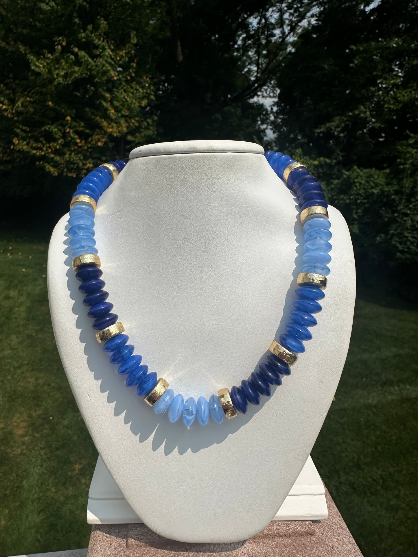 Safira Blue Beaded Necklace