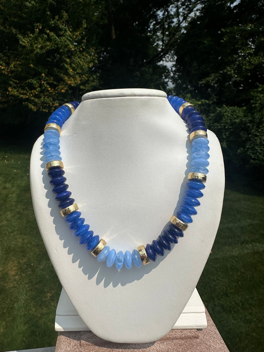 Safira Blue Beaded Necklace