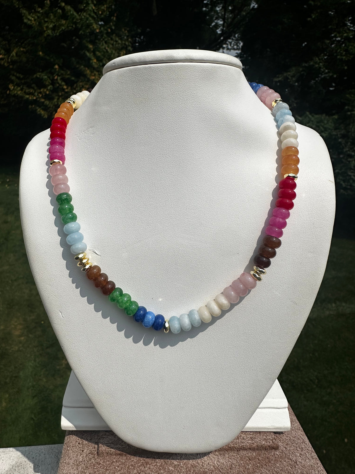 Summer Dark Sunset Beaded Necklace