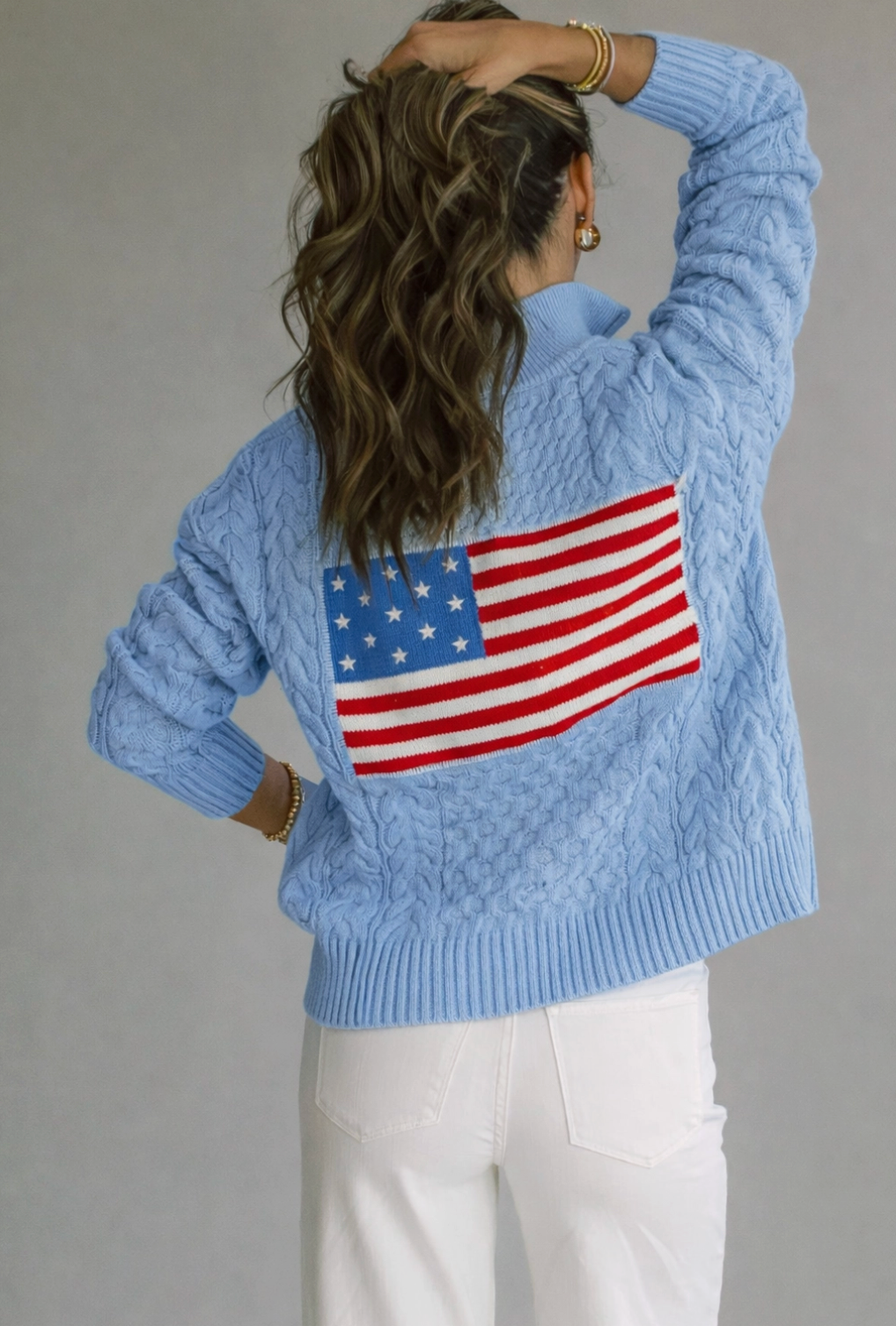 Amelia American Flag Quarter-Zip